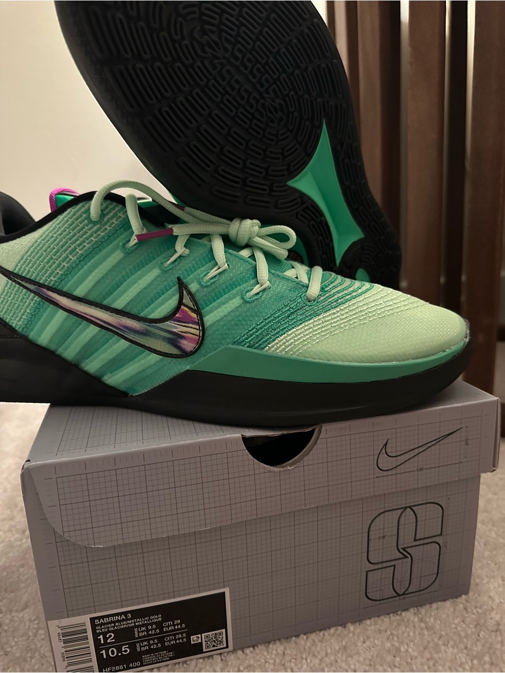 Nike Sabrina 3 Basketball Shoes with Iridescent Swoosh